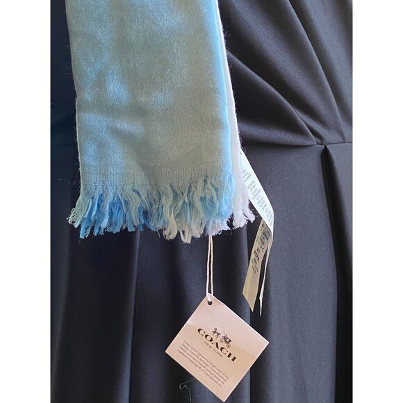 NWT Coach Scarf F29925 Lightweight VRT Ombre Signature C Wrap Pink 68 × 24" READ - Picture 5 of 13